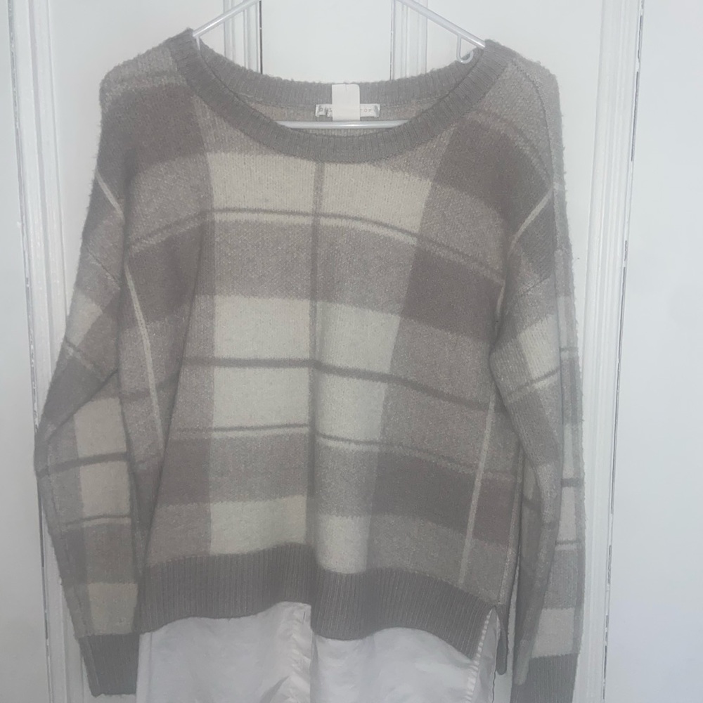 Anthropologie Plaid Sweater